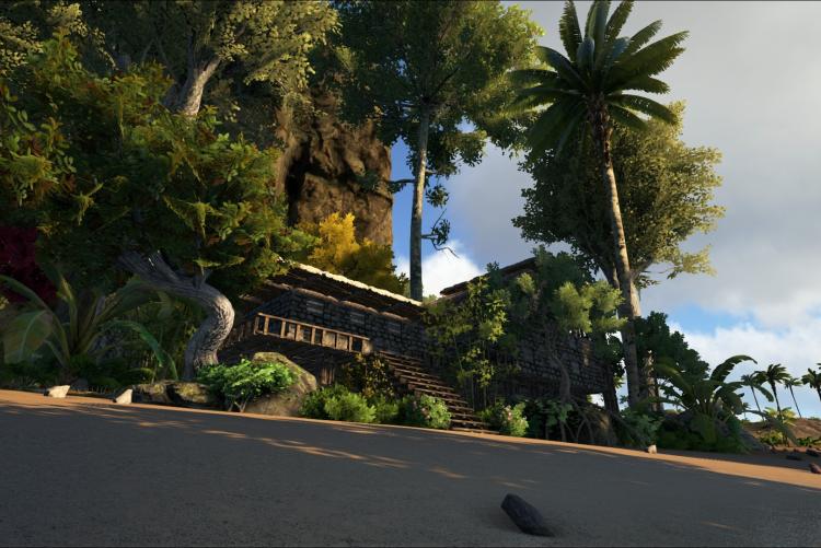 Beach House with Trees by Eco